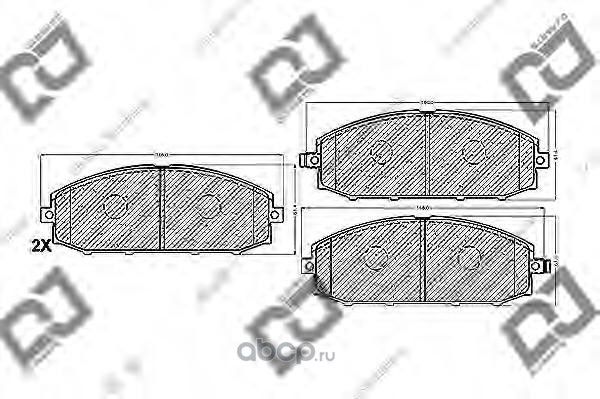 Колодки тормозные дисковые (DJ Parts). Артикул BP1033