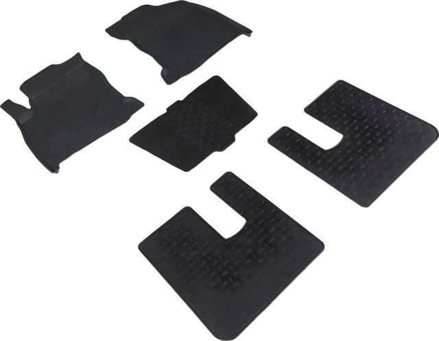 Коврики резиновые Seintex с высоким бортиком для салона Toyota Fortuner II 2017-2026. Артикул 89128