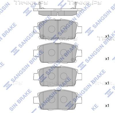 Тормозные колодки Sangsin Hi-Q. Артикул SP1555
