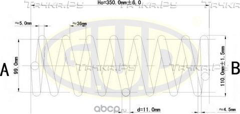 Пружина подвески G.U.D.. Артикул GCS227554