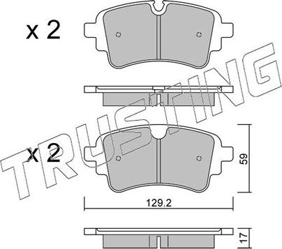 Тормозные колодки Trusting задние для Audi A4 V (B9) 2015-2026. Артикул 1129.1