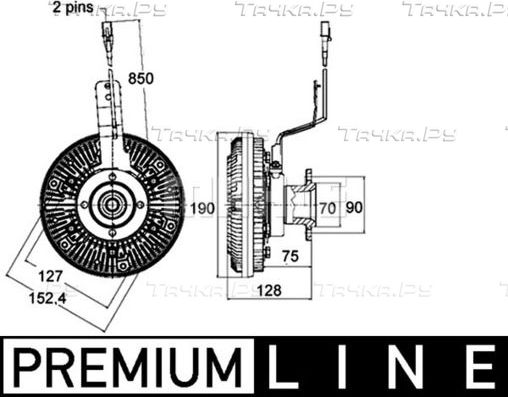 Муфта вентилятора (вискомуфта) Mahle Premium для MAN F2000 1994-2000. Артикул CFC 134 000P