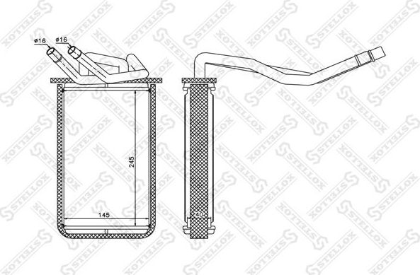 Радиатор отопителя (печки) Stellox. Артикул 10-35134-SX