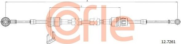 Трос переключения передач КПП Cofle для Fiat Punto III Punto Evo 2008-2012. Артикул 12.7261