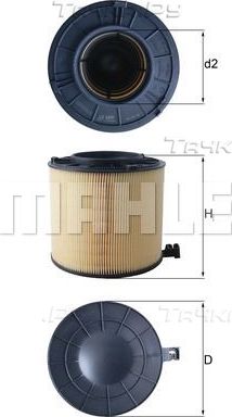 Воздушный фильтр Mahle для Audi A4 allroad V (B9) 2016-2026. Артикул LX 4406