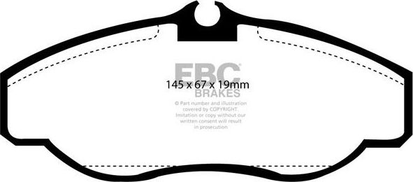 Тормозные колодки EBC Brakes. Артикул DP61037