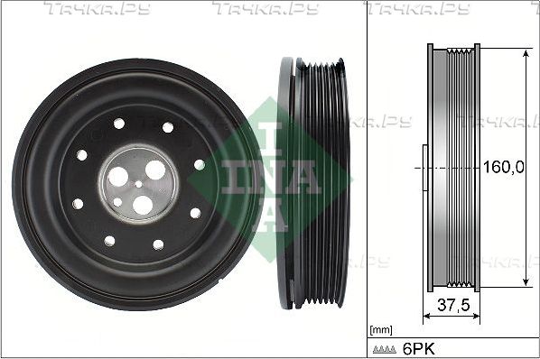 Шкив коленвала Ina для Ford Transit VI 2000-2006. Артикул 544 0134 10
