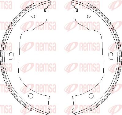 Тормозные колодки (стояночная тормозная система) Remsa. Артикул 4740.00