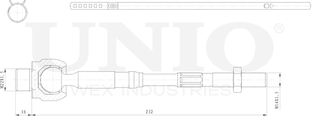 Тяга рулевая (Unio). Артикул SSP-30009