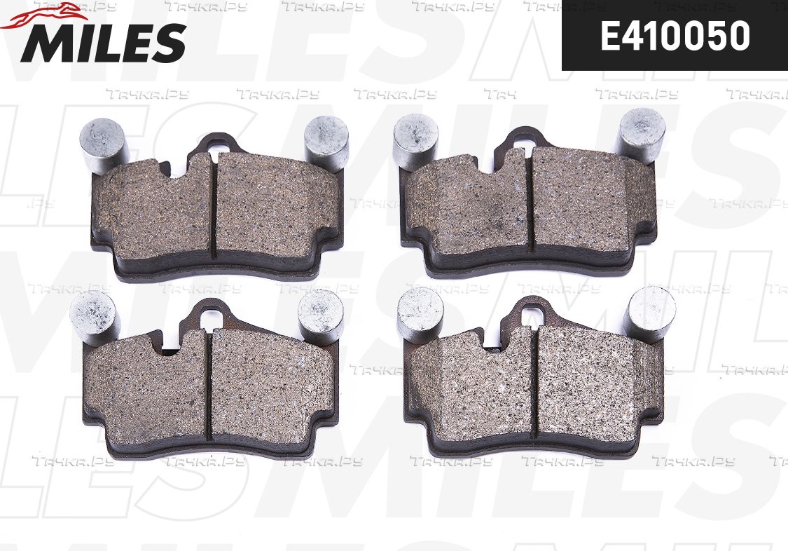 Тормозные колодки Miles (Low-Metallic) задние для Porsche Cayenne I (955) 2002-2010. Артикул E410050