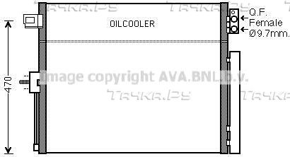 Радиатор кондиционера (конденсатор) AVA (алюминий). Артикул JE5061D