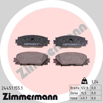 Тормозные колодки Zimmermann. Артикул 24451.155.1