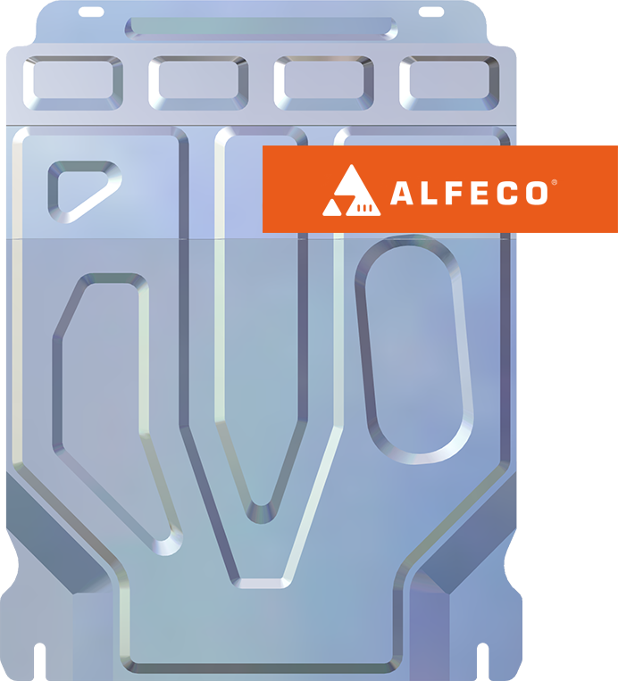 Защита алюминиевая Alfeco для картера и КПП Chevrolet Lanos 2005-2009. Артикул ALF.03.06 AL4