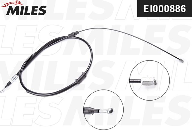 Трос ручника (тросик ручного тормоза) Miles. Артикул EI000886