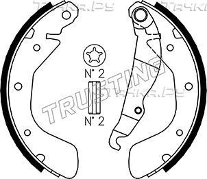 Тормозные колодки Trusting задние для ЗАЗ Sens 2004-2009. Артикул 073.167