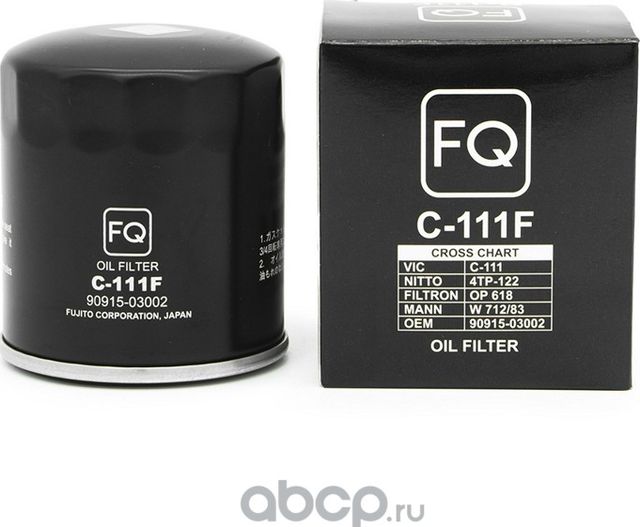 Фильтр масляный FQ C-111F 9091503002 , OP618, W711/80, W712/83, шт FQ. Артикул C111F
