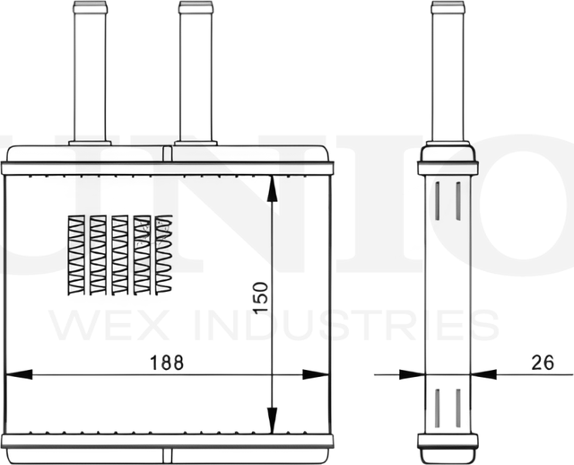 Радиатор отопителя (Unio). Артикул RAD-20016