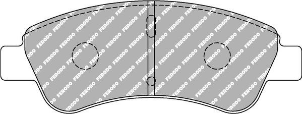 Тормозные колодки FERODO RACING DS2500 для Opel Corsa F 2019-2026. Артикул FCP1399H