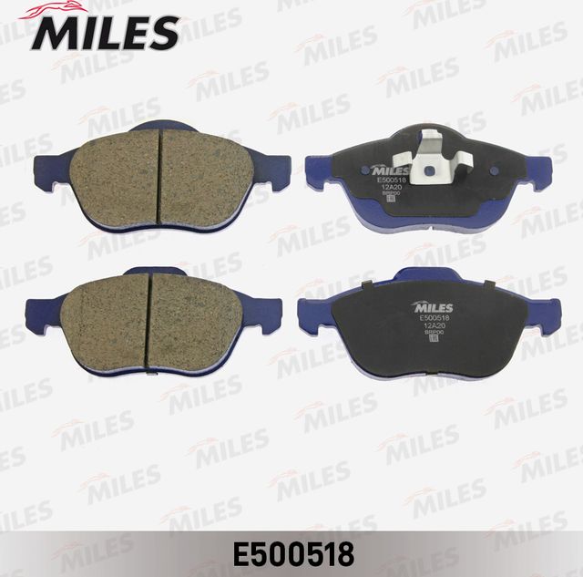 Тормозные колодки Miles (Керамика) передние для Renault Espace IV 2002-2014. Артикул E500518