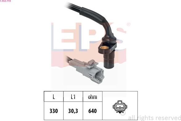 Датчик ABS EPS Made in Italy - OE Equivalent. Артикул 1.953.719