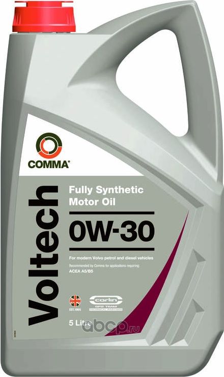 Масло моторное 0W30 COMMA 5л синтетика VOLTECH (VOLVO). Артикул VTC5L