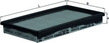 Воздушный фильтр Mahle. Артикул LX 1047