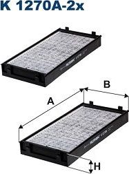 Салонный фильтр Filtron. Артикул K 1270A-2x