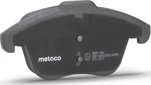Колодки тормозные передние к-кт (Metaco). Артикул 3000496
