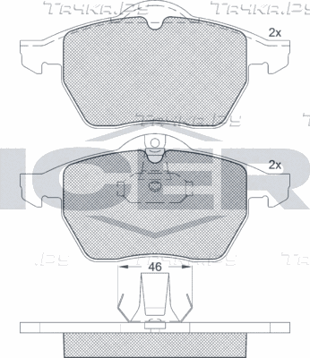 Тормозные колодки Icer передние для Opel Calibra 1994-1997. Артикул 181128
