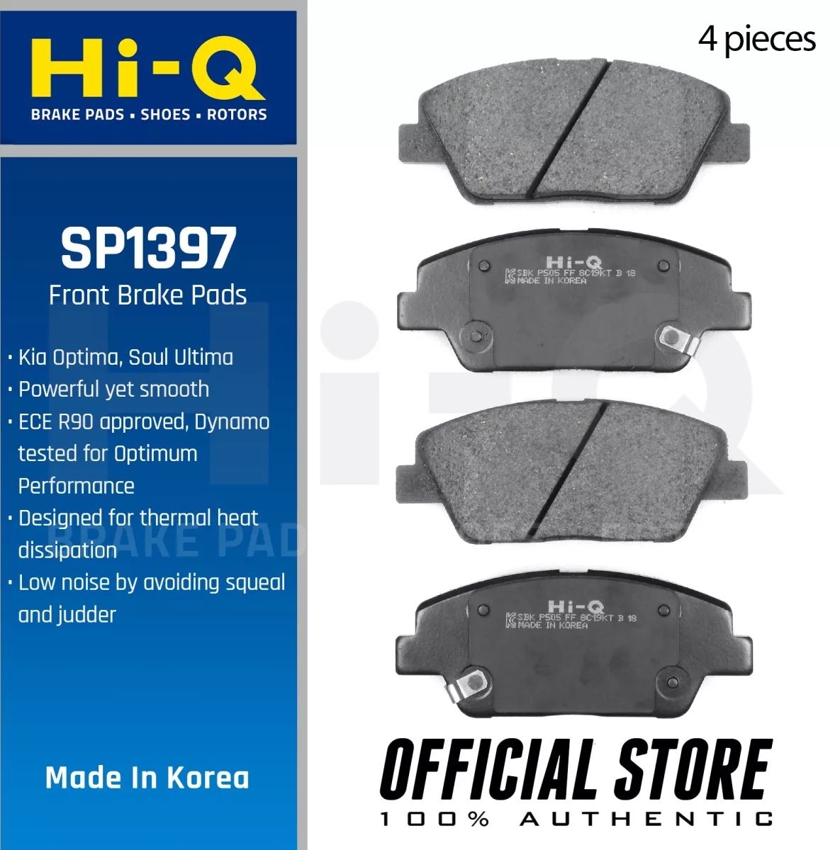 Тормозные колодки Sangsin Hi-Q. Артикул SP1397