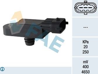 Датчик абсолютного давления (ДАД, MAP) FAE для Renault Wind 2010-2013. Артикул 15067