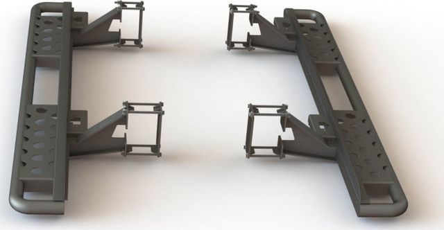 Силовые пороги STC для Toyota Land Cruiser Prado 150 2009-2025 раздельные ступени. Артикул STC-TLCP150-S-C2