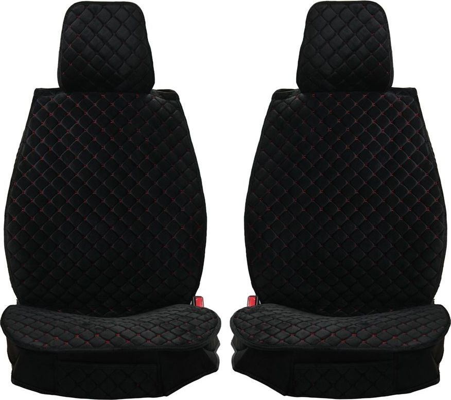 Накидки Seintex каркасные Star на сидения, цвет Черный/красная строчка. Артикул 317849