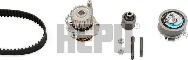 Помпа (водяной насос) с комплектом ремня ГРМ Hepu. Артикул PK05650