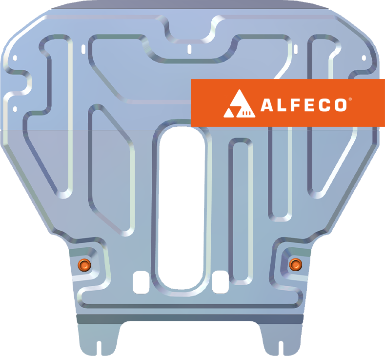 Защита алюминиевая Alfeco (4мм) для картера и КПП Chery Tiggo 2 Pro 2023-2026. Артикул ALF.02.32AL4
