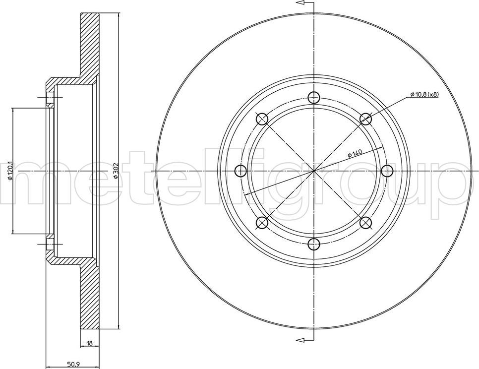 Тормозной диск Metelli. Артикул 23-1385C