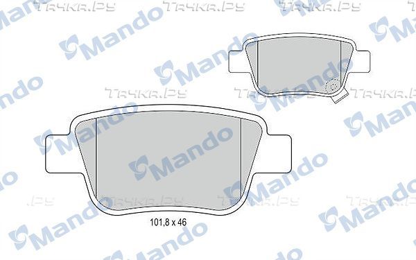 Тормозные колодки Mando задние для Toyota Alphard II 2008-2014. Артикул MBF015872