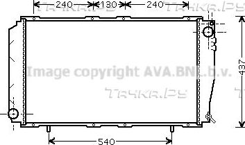 Радиатор охлаждения двигателя AVA для Subaru Impreza I 1994-2000. Артикул SU2043