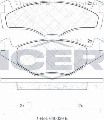 Тормозные колодки Icer передние для Volkswagen Jetta II 1984-1991. Артикул 180459