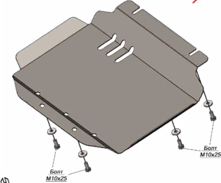 Защита алюминиевая Alfeco для редуктора переднего моста Tank 300 4WD 2023-2026. Артикул ALF.66.02al