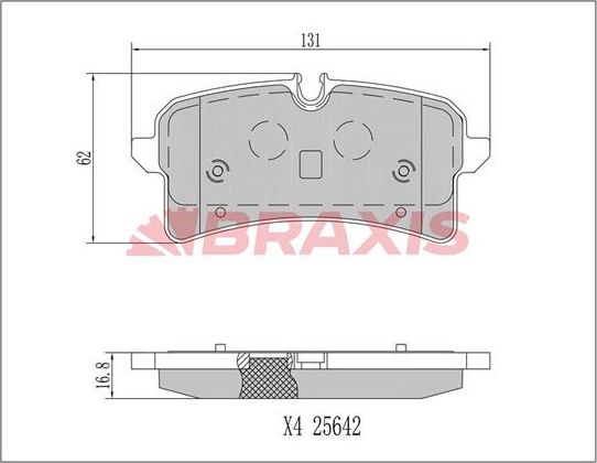Тормозные колодки Braxis. Артикул AA0711