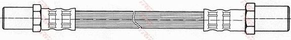 Тормозной шланг TRW задний для ВАЗ Samara (2108, 2109, 2113, 2114) 1986-2013. Артикул PHA261