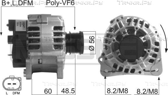 Генератор Era OEM для SEAT Ibiza III 2002-2009. Артикул 210247