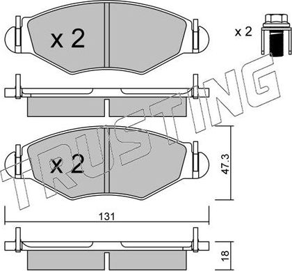 Тормозные колодки Trusting. Артикул 263.0