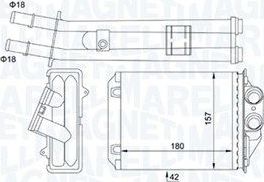 Радиатор отопителя (печки) Magneti Marelli. Артикул 350218491000