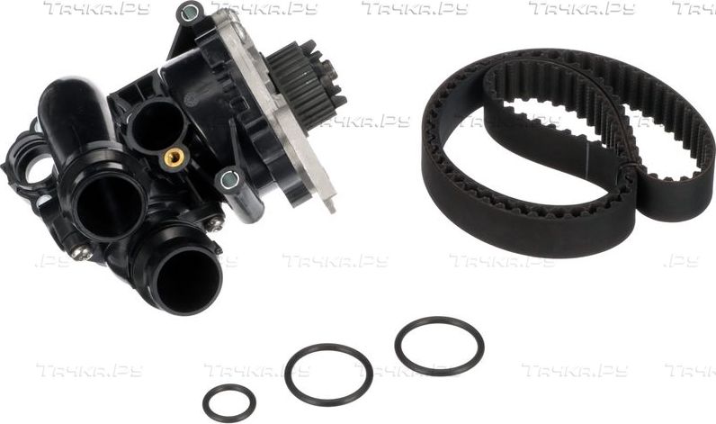 Помпа (водяной насос) с комплектом ремня ГРМ Gates PowerGrip® для Volkswagen Scirocco III 2008-2017. Артикул KP1TH15698XS-2