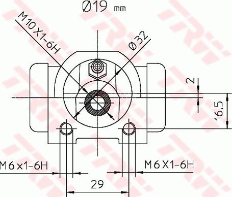 Тормозной цилиндр TRW задний для Renault Megane I 1996-2003. Артикул BWD302