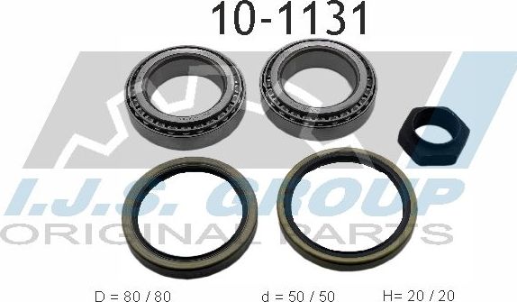 Ступичный подшипник (комплект) IJS Group передний для Citroen C25 1987-1994. Артикул 10-1131