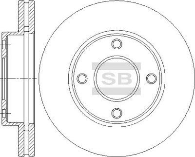 Тормозной диск Sangsin Hi-Q для Nissan NV200 2010-2026. Артикул SD4266