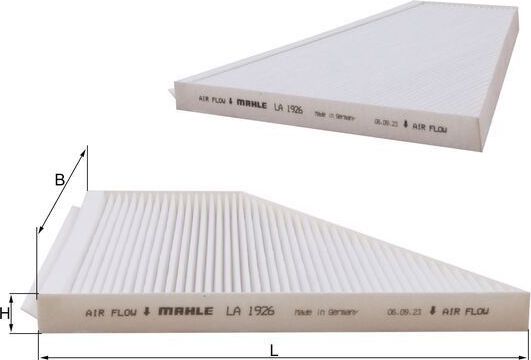 Салонный фильтр Mahle. Артикул LA 1926